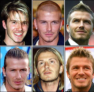Un assaggio delle capigliature di David Beckham...